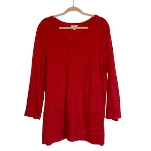 J Jill 100% Cotton Boho Lagenlook Tunic Blouse Top | J Jill Cotton Oversized